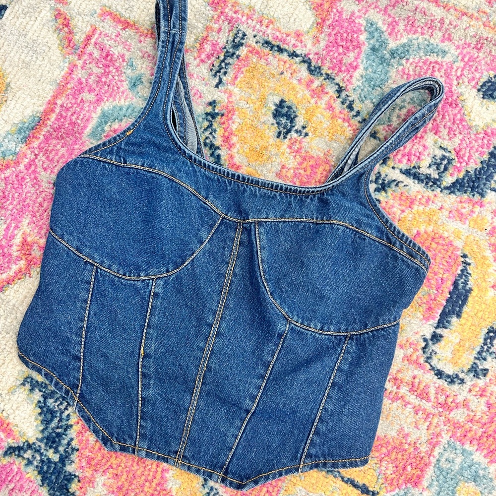 Denim Corset Top